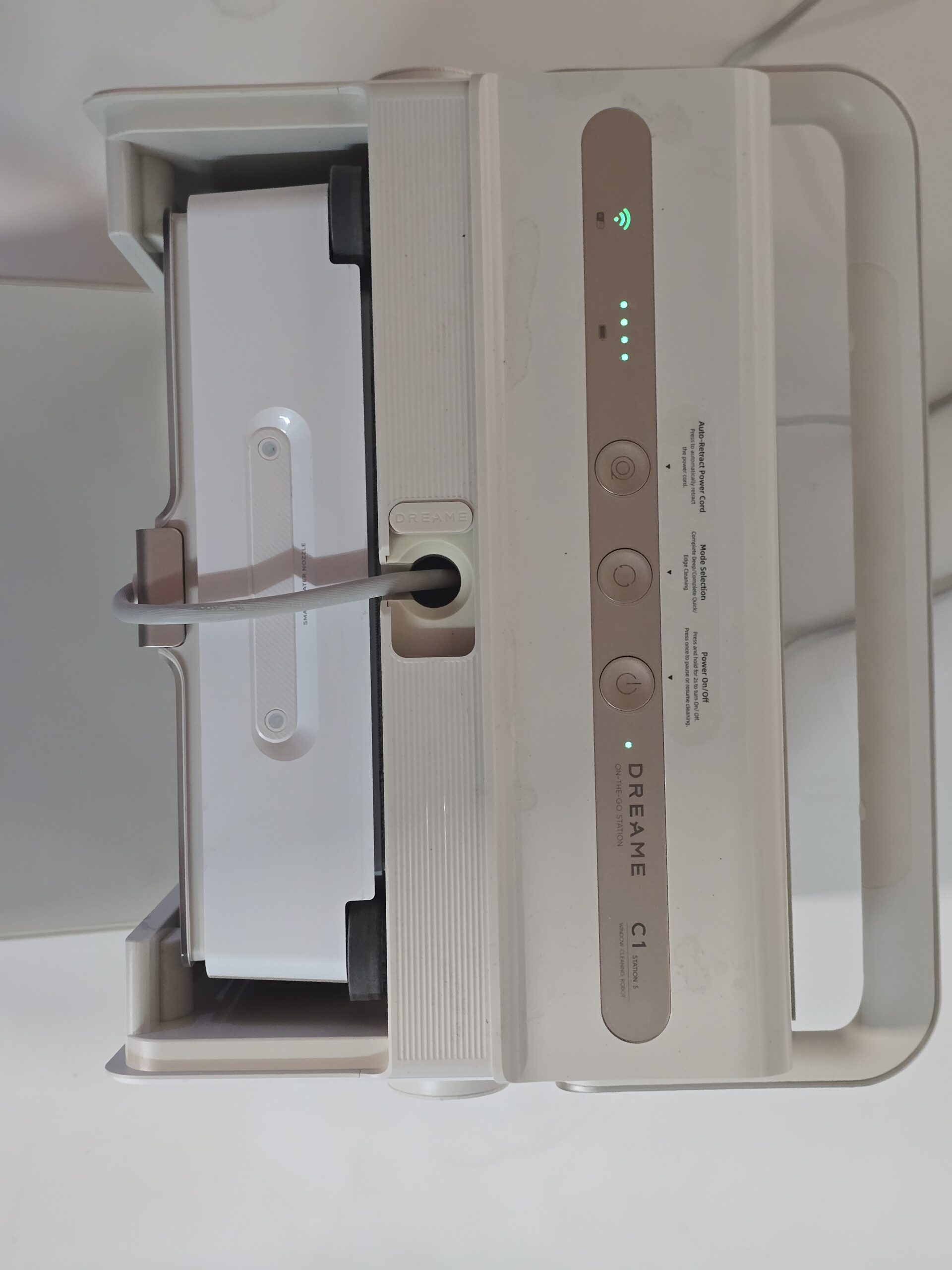 Resigilat - Robot de curățare a geamurilor Dreame E1 Station S Kit, 8000 Pa, alb